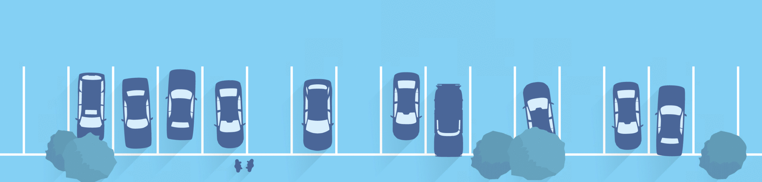 Erhvervsparkering - Baggrund - Illustration af parkeringspladser